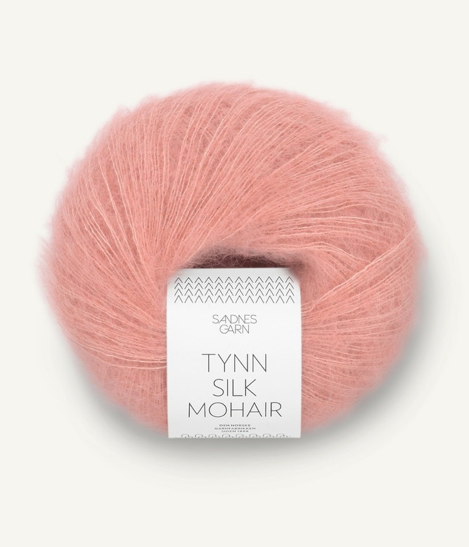 Tynn Silk Mohair, 4033 Persikankukka