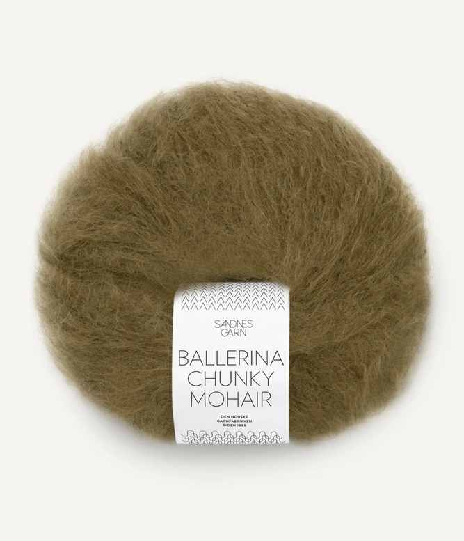 Ballerina Chunky Mohair, 9873 Tumma oliivi