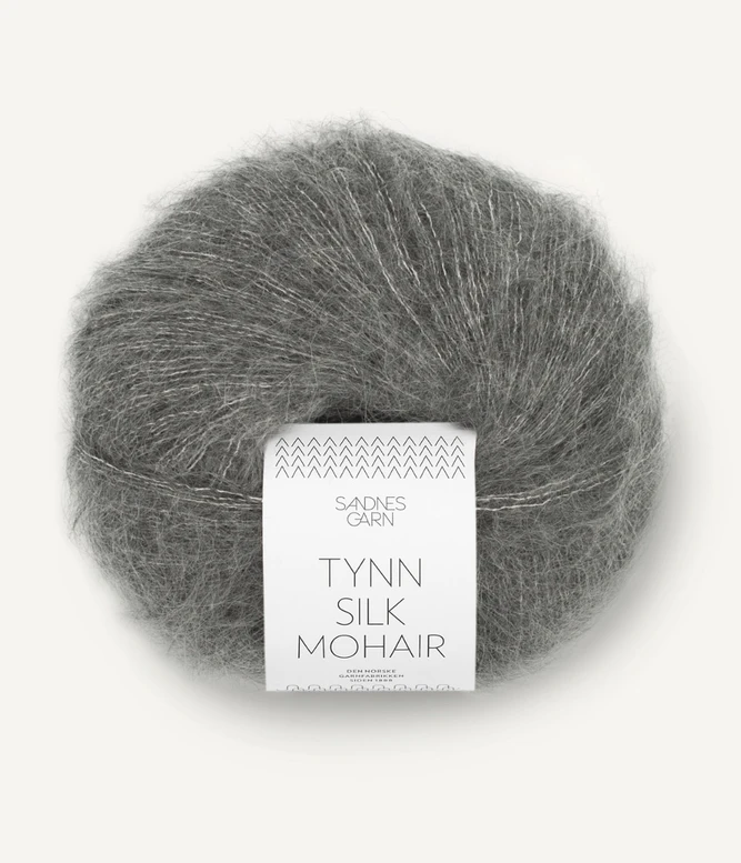 Tynn Silk Mohair, 1053 Tumma harmaameleerattu