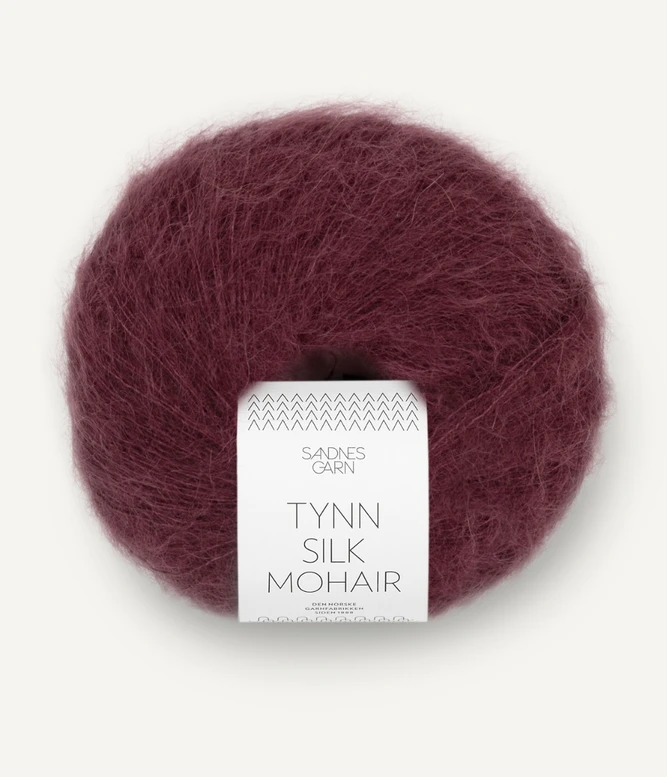 Tynn Silk Mohair, 4372 Dyp Burgunder